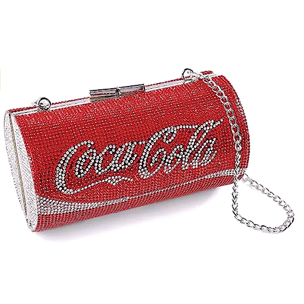 Valentine’s Special - Rhinestone Coca Cola Clutch / Shoulder Bag